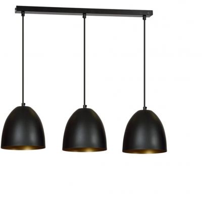 Emibig lampa wisząca LENOX 3 BLACK / GOLD E27 60W MAX 410/3 (410/3)